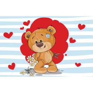Fototapeta GLIX - The Big Heart Bears: Bradley has Flowers + lepidlo ZDARMA Papírová tapeta - 254x184 cm