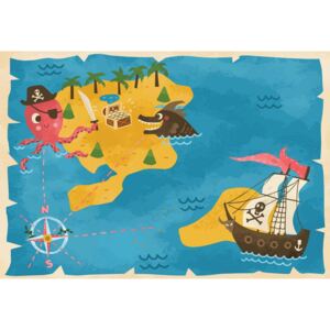 Fototapeta GLIX - Treasure Ahoy! + lepidlo ZDARMA Samolepící textilní tapeta - 254x184 cm
