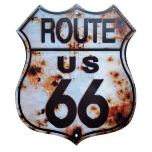Nástěnná kovová cedule Route US 66 - 30*35 cm