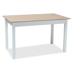 Jídelní stůl rozkládací - HORACY, 140x75 cm, dub sonoma/bílá