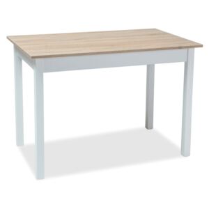 Jídelní stůl rozkládací - HORACY, 125x75 cm, dub sonoma/bílá