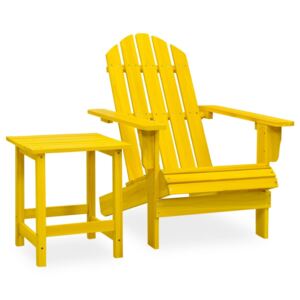 Zahradní židle Adirondack se stolkem masivní jedle žlutá