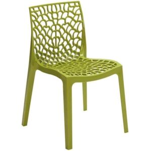 Židle Gruvyer (zelená, polypropylen)
