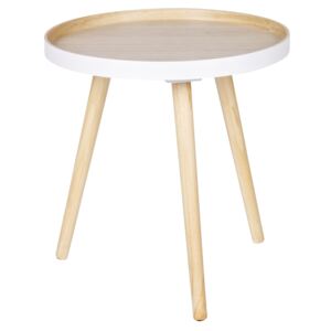 Hoorns Bílý dřevěný konferenční stolek Aisha 41 cm