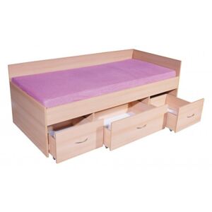 Zvýšená dětská postel s úložným prostorem GAMA, 90x200