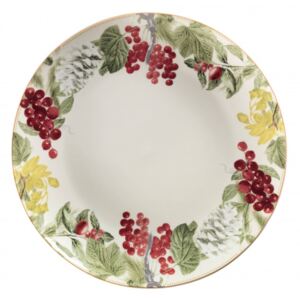 Vánoční tác, talíř 30,5cm Sottobosco BRANDANI (barva - porcelán, červená, zelená,bílá)