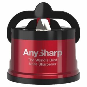 Brousek na nože AnySharp Pro, červený (metalická barva)