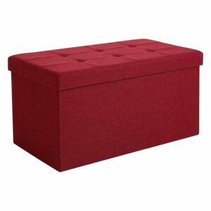 Čalouněná lavice s úložným prostorem 76 x 38 x 38 cm | červená