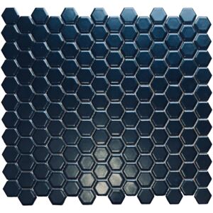 FIN Obklad keramická černá Mozaika HEXAGON 2 Černá Mat hexagony 2,3x2,6 (27,5x30) cm - LAMH23317