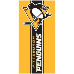 TipTrade (CZ) • Hokejová bavlněná osuška NHL Pittsburgh Penguins - série Belt - 100% bavlna - 70 x 145 cm