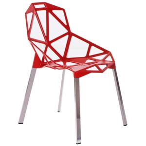 Culty Designová červená kovová židle One Chair