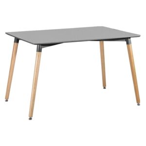 Jídelní stůl s dřevěnými nohami 120cm Elementary Leitmotiv (Barva - tmavě šedá, hnědá)
