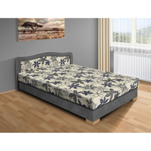 Levná postel s úložným prostorem 120x200 cm Barva: šedá/šedá