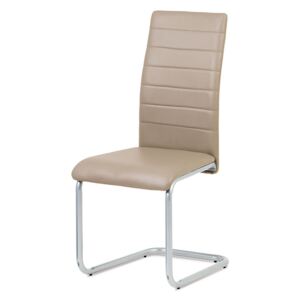 Autronic - Jídelní židle, koženka cappuccino / šedý lak - DCL-102 CAP