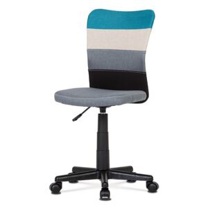 Autronic - Kancelářská židle, látka - mix barev, výškově nastavitelná - KA-N837 BLUE