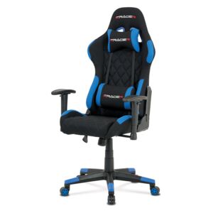 Autronic - Kancelářská židle, modrá látka, houpací mech, kříž plast - KA-V606 BLUE