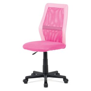 Autronic - Kancelářská židle, růžová MESH + ekokůže, výšk. nast., kříž plast černý - KA-V101 PINK
