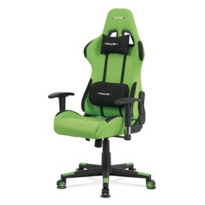 Autronic - Kancelářská židle, zelená látka, houpací mech., plastový kříž - KA-F05 GRN