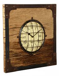 Nástěnné hodiny z recyklovaného dřeva Heritage, 76x76 cm