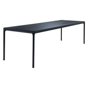 Černý kovový zahradní jídelní stůl HOUE Four 270 x 90 cm