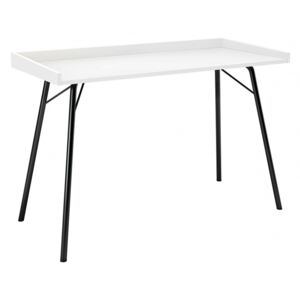 Bílý dřevěný pracovní stůl Woodman Rayburn 115x52 cm