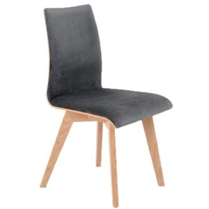 Nordic Design Tmavě šedá čalouněná jídelní židle Runny