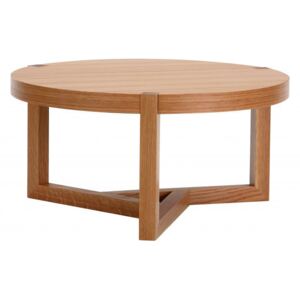 Přírodní dubový kulatý konferenční stolek Woodman Brentwood 82 cm