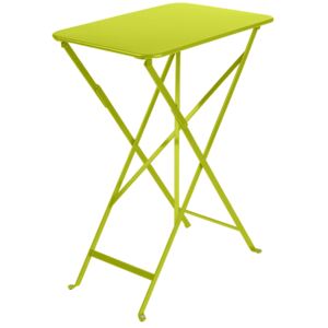 Světle zelený kovový skládací stůl Fermob Bistro 37 x 57 cm