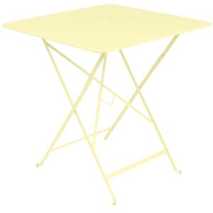Citronově žlutý kovový skládací stůl Fermob Bistro 71 x 71 cm
