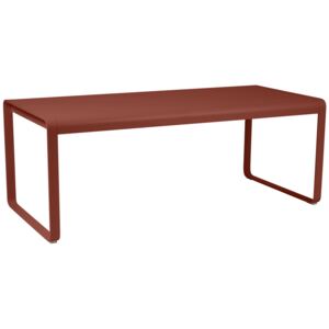 Okrově červený kovový stůl Fermob Bellevie 196x90 cm