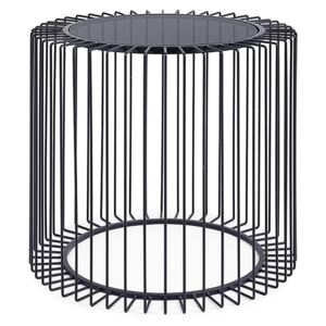 Černý kovový odkládací stolek Bizzotto Kieran 50 cm