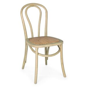 Přírodní dřevěná jídelní židle Bizzotto Curvy
