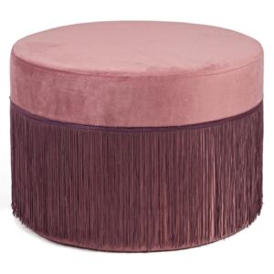 Růžový sametový taburet Bizzotto Leilani 45 cm