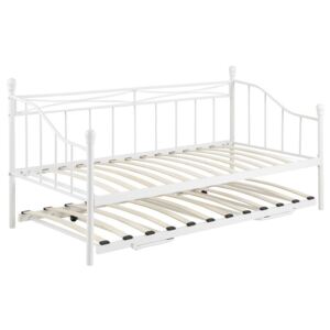 SCANDI Bílá kovová postel Oli 90x200 cm