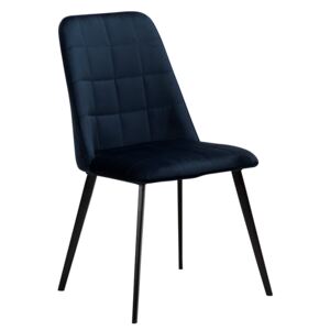 DAN-FORM Modrá sametová jídelní židle DanForm Embrace