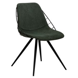 DAN-FORM Tmavě zelená čalouněná jídelní židle DanForm Sway