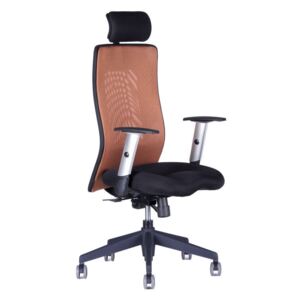 Office Pro Kancelářská židle CALYPSO GRAND s podhlavníkem SP1 Barva sedáku: 1111 černá, Barva opěráku: 1611 hnědá