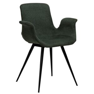 DAN-FORM Zelená čalouněná jídelní židle DanForm Thicc