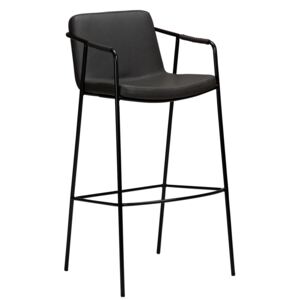 DAN-FORM Šedá kožená barová židle DanForm Boto 105 cm