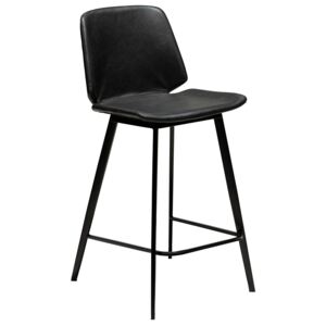 DAN-FORM Černá kožená barová židle DanForm Swing 94 cm