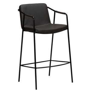 DAN-FORM Šedá kožená barová židle DanForm Boto 95 cm