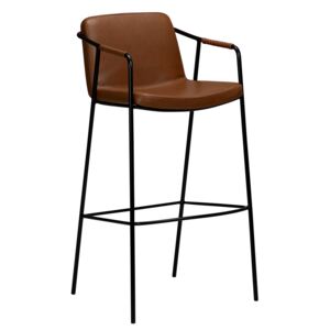 DAN-FORM Hnědá kožená barová židle DanForm Boto 105 cm