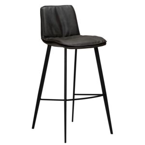 DAN-FORM Šedá kožená barová židle DanForm Fierce 103 cm