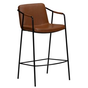 DAN-FORM Hnědá kožená barová židle DanForm Boto 95 cm