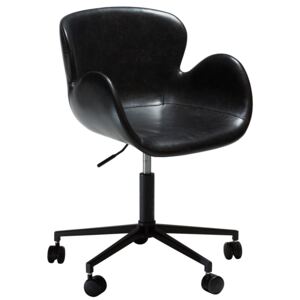 DAN-FORM Černá kožená kancelářská židle DanForm Gaia