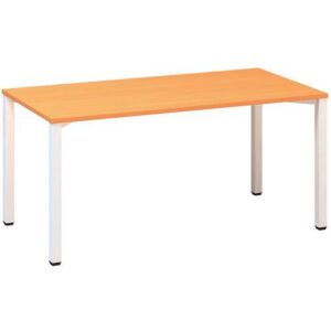 Alfa Office Konferenční stůl Alfa 420 s bílým podnožím, 160 x 80 x 74,2 cm, rovné provedení, dezén buk Bavaria
