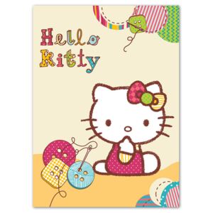 Španělská deka Hello Kitty knoflíky 80/110
