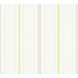 34764-1 tapety na zeď Happy Spring | 0,53 x 10,05 m | bílá, zelená, šedá