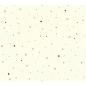 35839-4 dětské tapety na zeď Little Stars | 0,53 x 10,05 m | krémová, metalická, červená