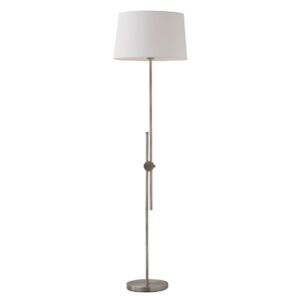 Stojací lampa | Ø36cm, saténový nikl + bílá | Aca Lighting (ML306421FS)